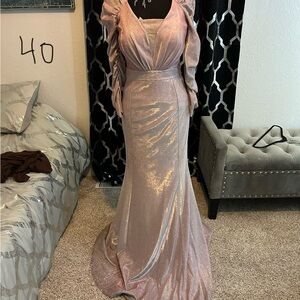 Elegant Pink Evening Gown